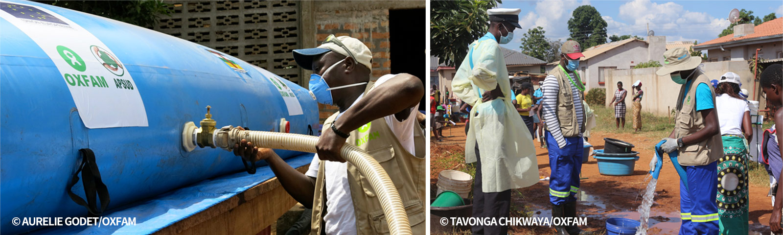 © Aurelie Godet/Oxfam / © Tavonga Chikwaya/Oxfam